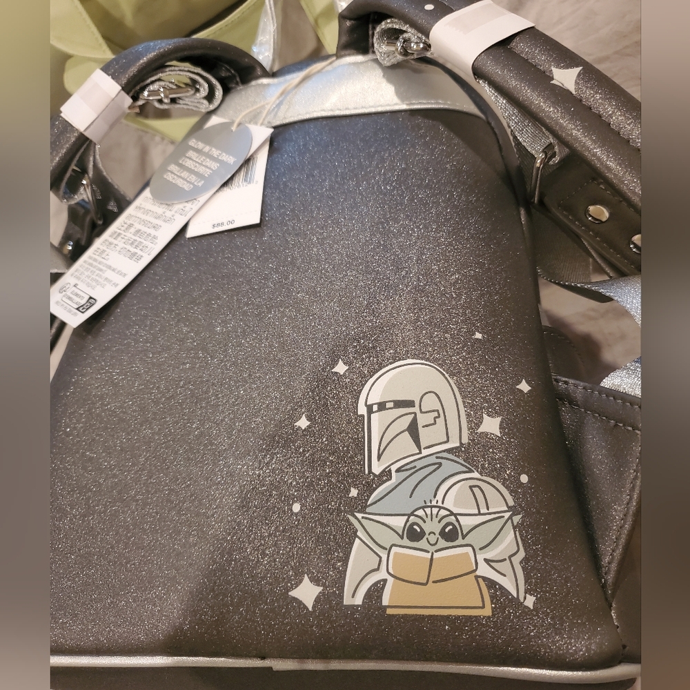 NWT Mandalorian Grogu Disney PARKS 2024 Loungefly Backpack STAR WARS - Picture 10 of 12